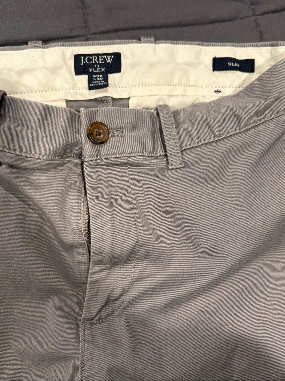 J. Crew Men’s Gray Slim Flex Chino Pants